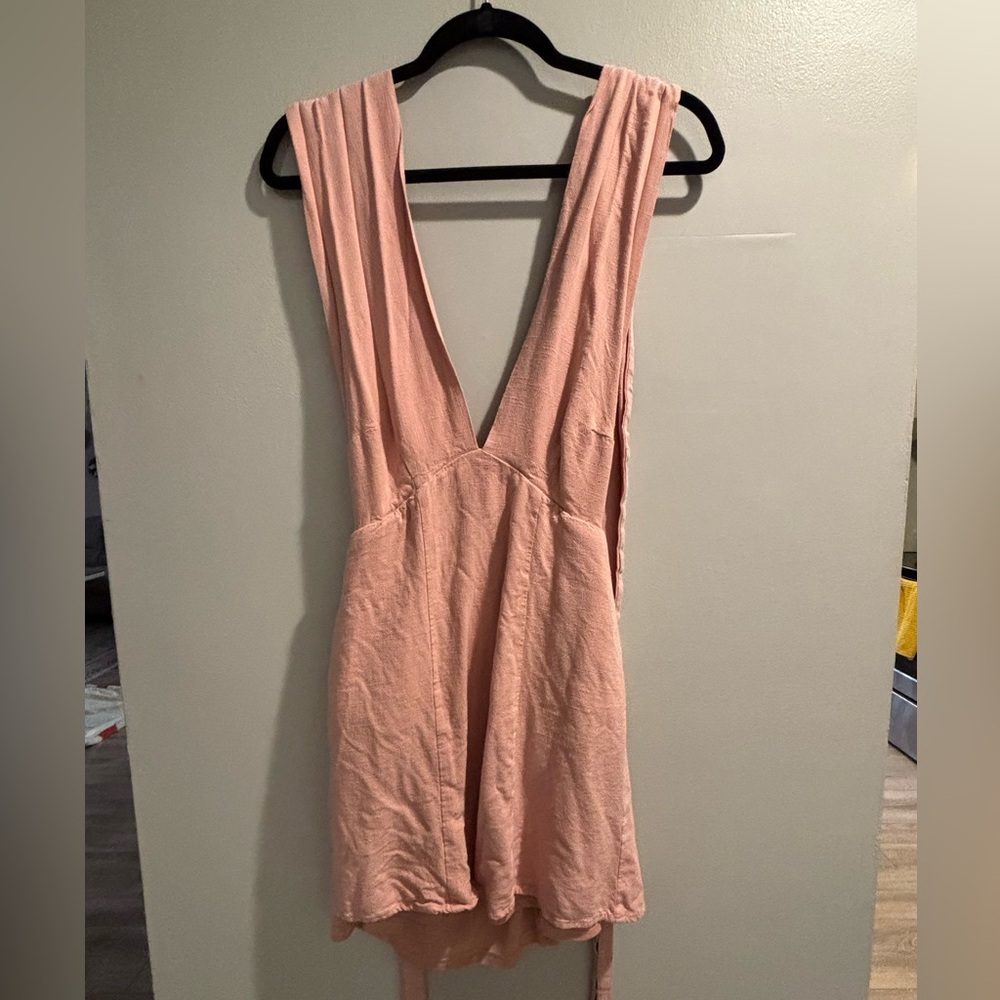 Fore — Pink Backless Halter Dress – Size S